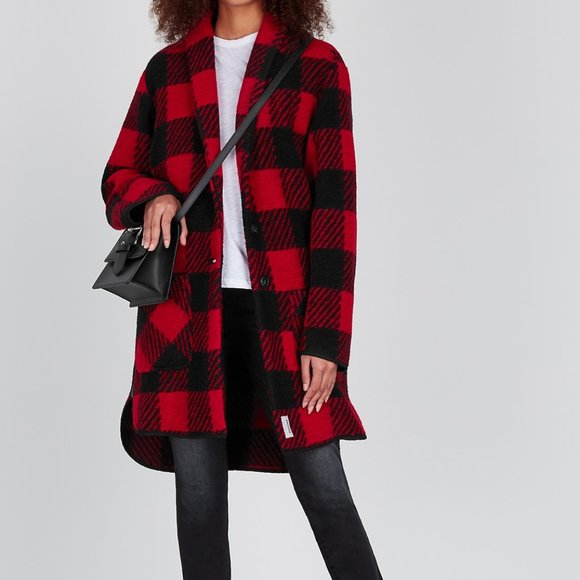 WOOLRICH GENTRY WOOL BUFFALO CHECK COAT SZ SMALL - Picture 5 of 9